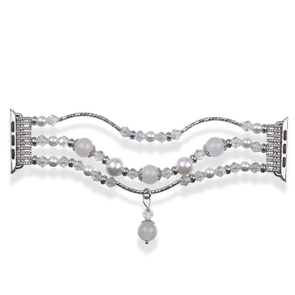 Pearl Beaded Apple Watch Band – Elegant Jewelry Bracelet Strap
