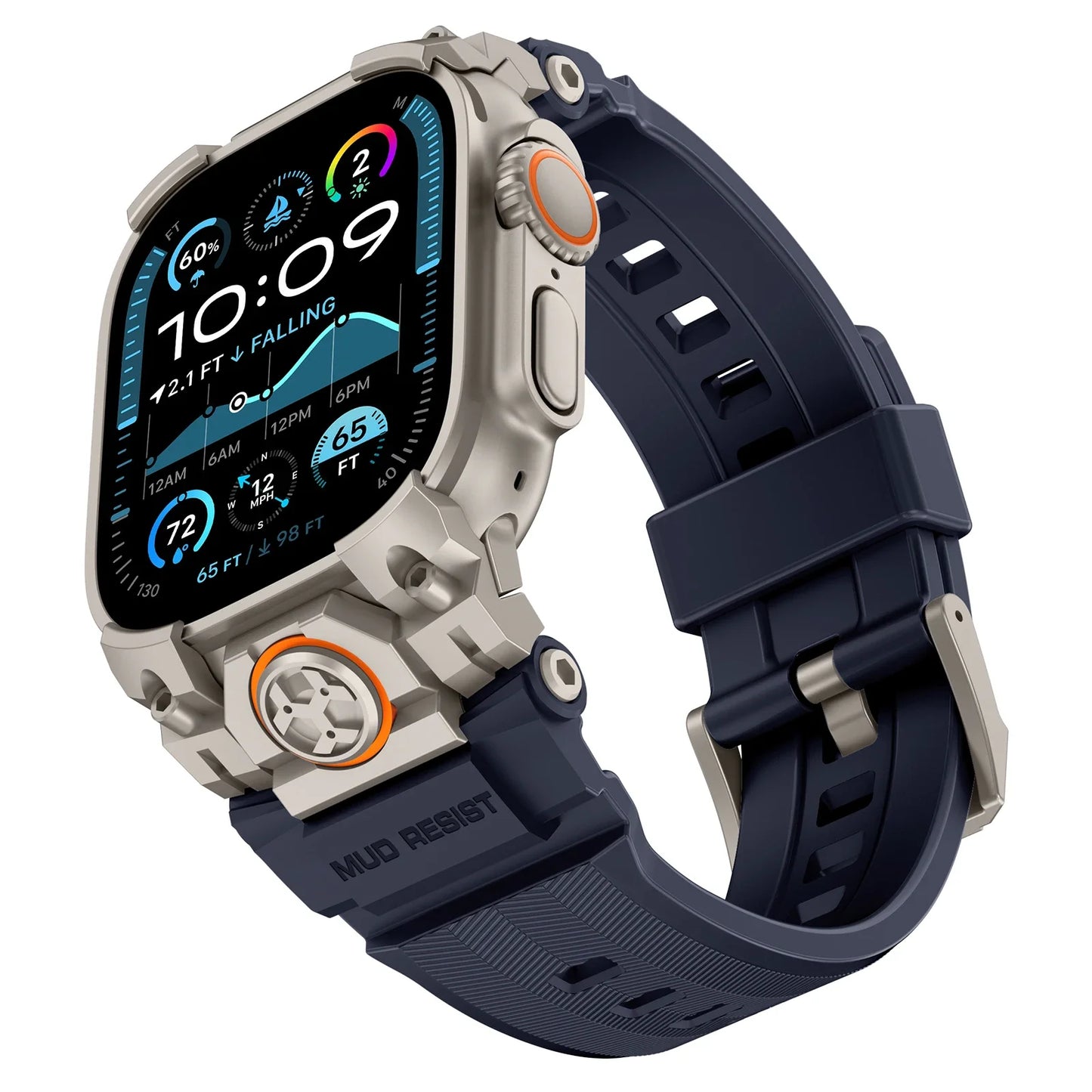 Apple Watch Ultra 3 Rubber Band for Men – Titanium Sport Strap