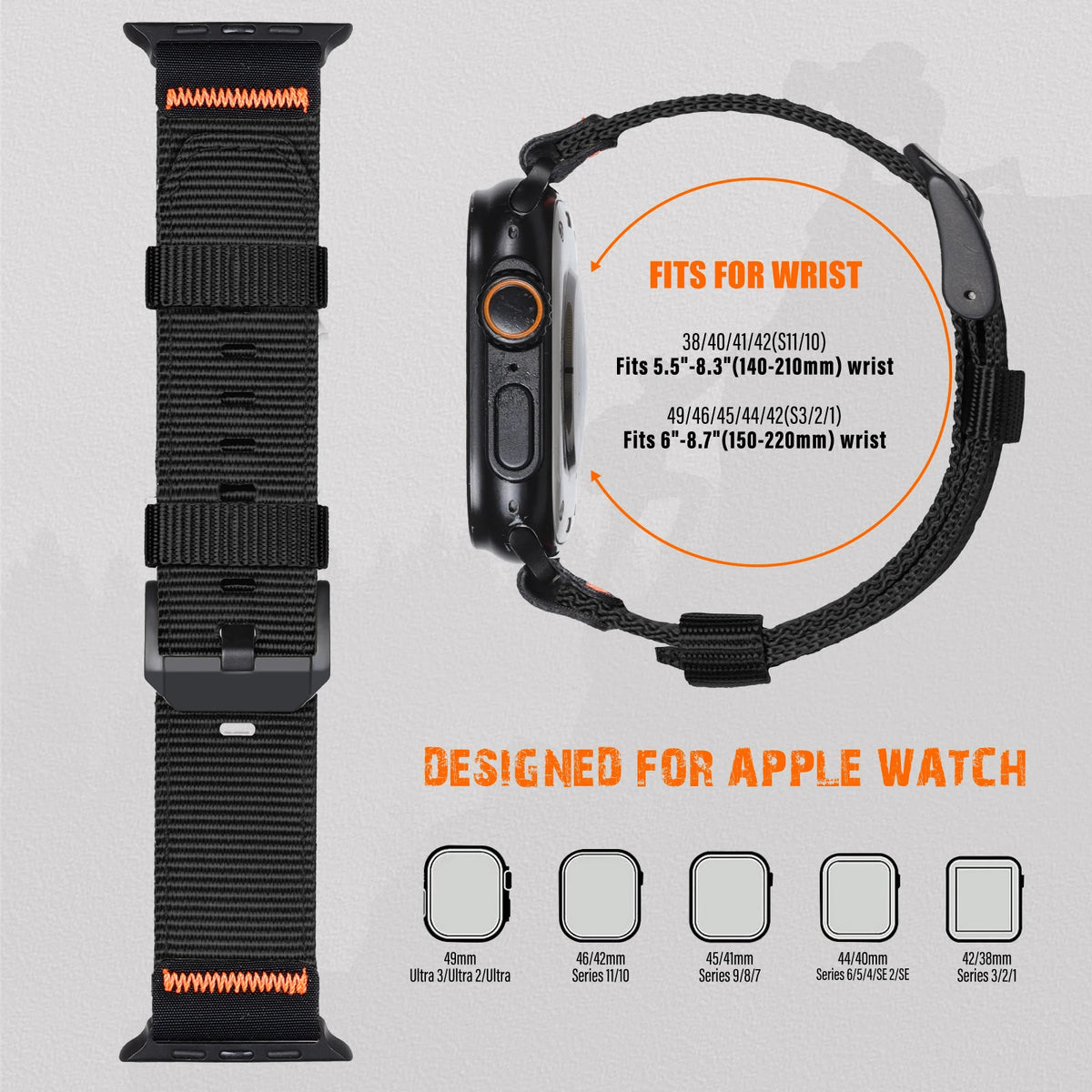Carlo Rugged Nylon Band for Apple Watch