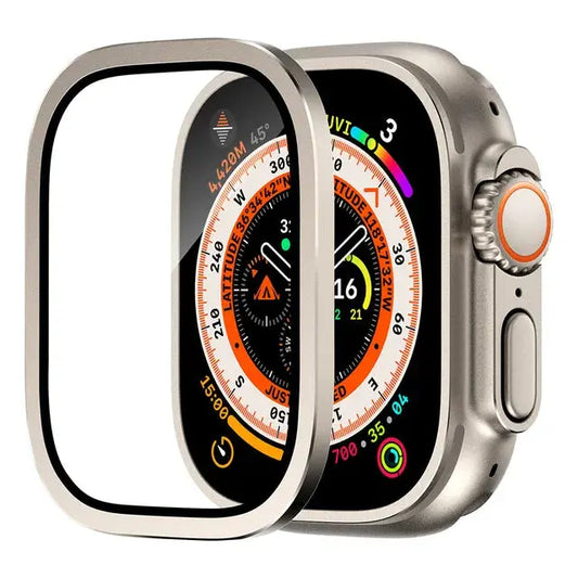 Bezel Ring + Tempered Glass for Ultra 49mm for Apple Watch Ultra 2 with precision design and stylish protection.