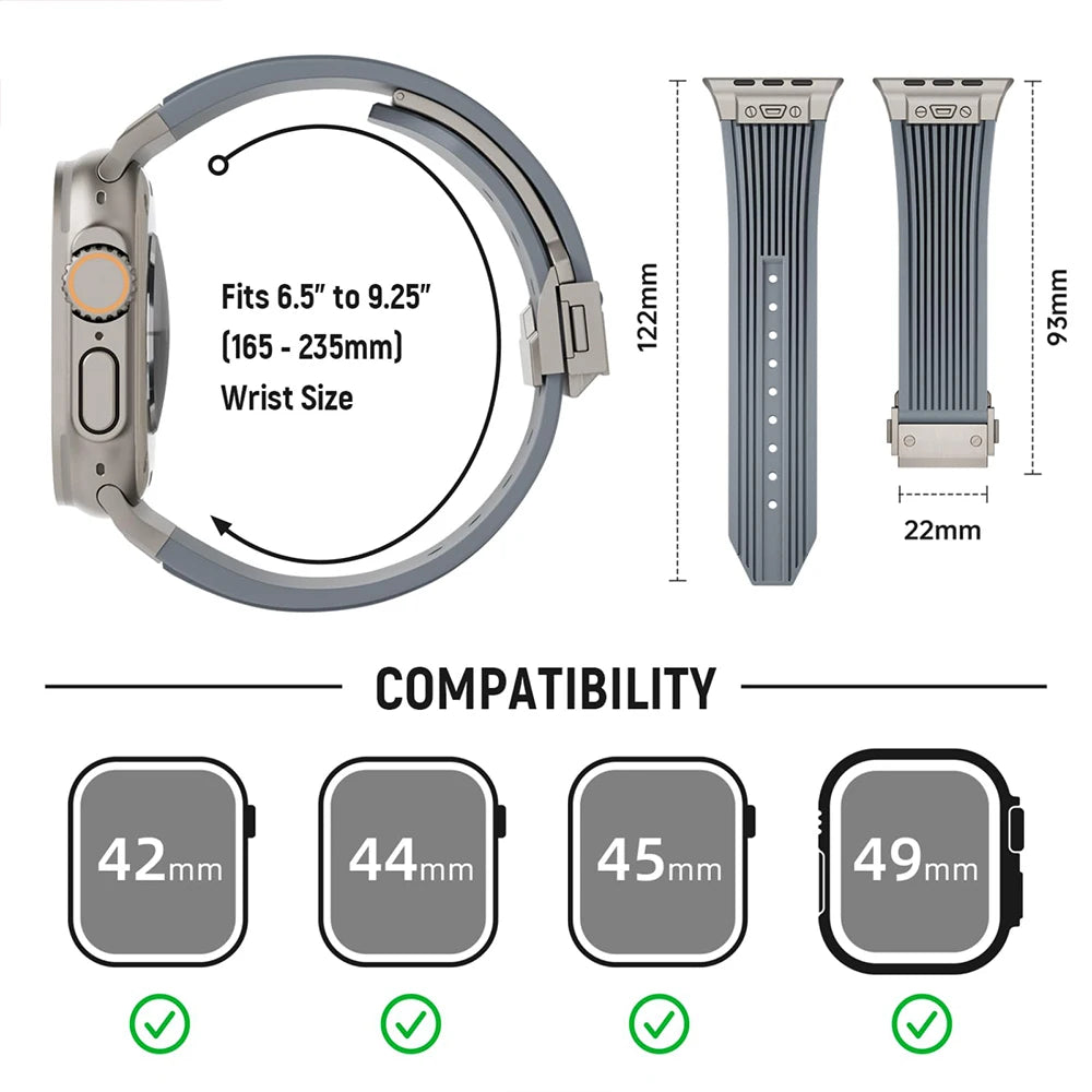 Men’s Silicone Apple Watch Band for Ultra 3 & Series 11–3