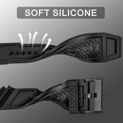Luxury Metal Case & Silicone Band for Apple Watch Ultra & Series