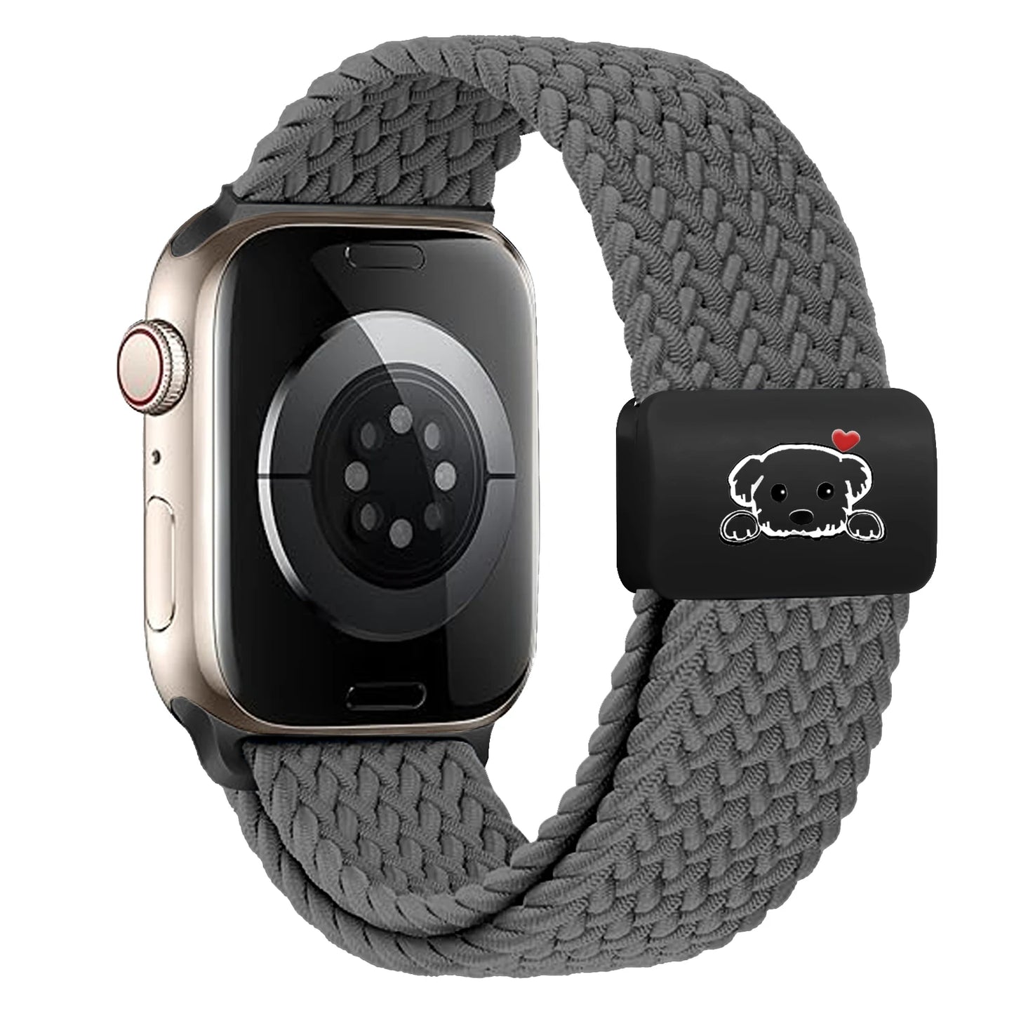 Magnetic Puppy Braided Apple Watch Band 38–49mm Series 1–10