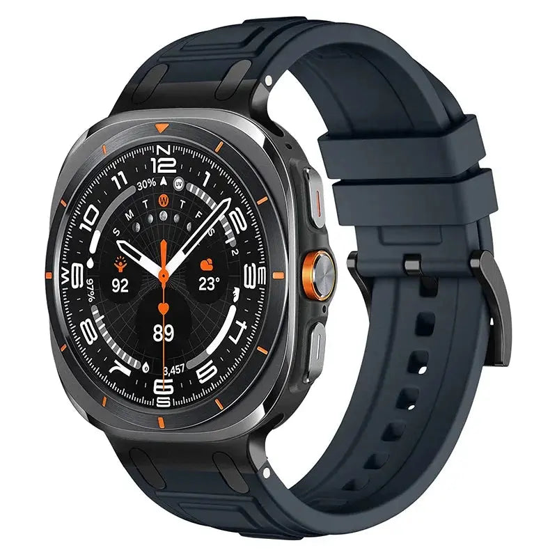 Rocky silicone sports band for Galaxy Watch Ultra, featuring rugged design and secure fit for workouts.