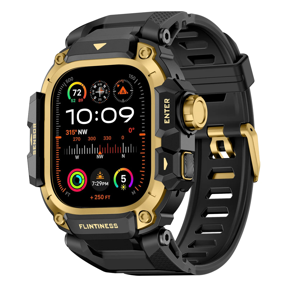 Rugged 2-in-1 Apple Watch Band & Case for Ultra 49mm