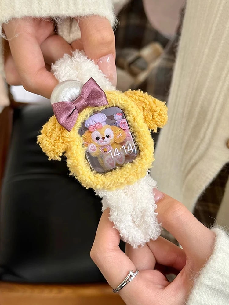 Korea Cute Plush Apple Watch Band + Case for Women