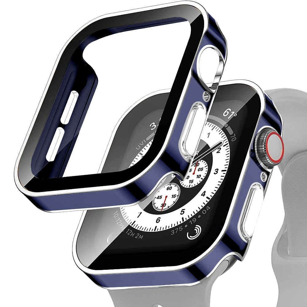 Estuche súper elegante con vidrio para Apple Watch 