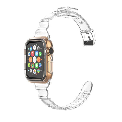 Glitter Transparent Apple Watch Case & Strap Band