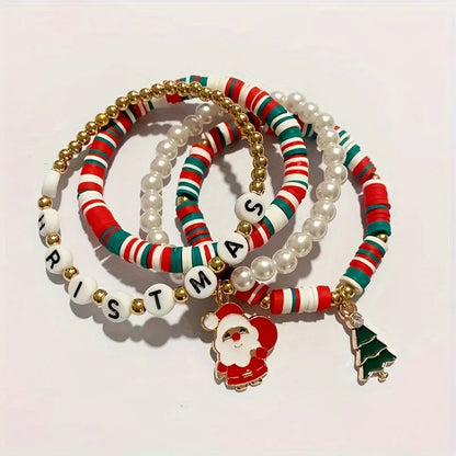Christmas Beaded Apple Watch Band – Festive Bracelet Strap