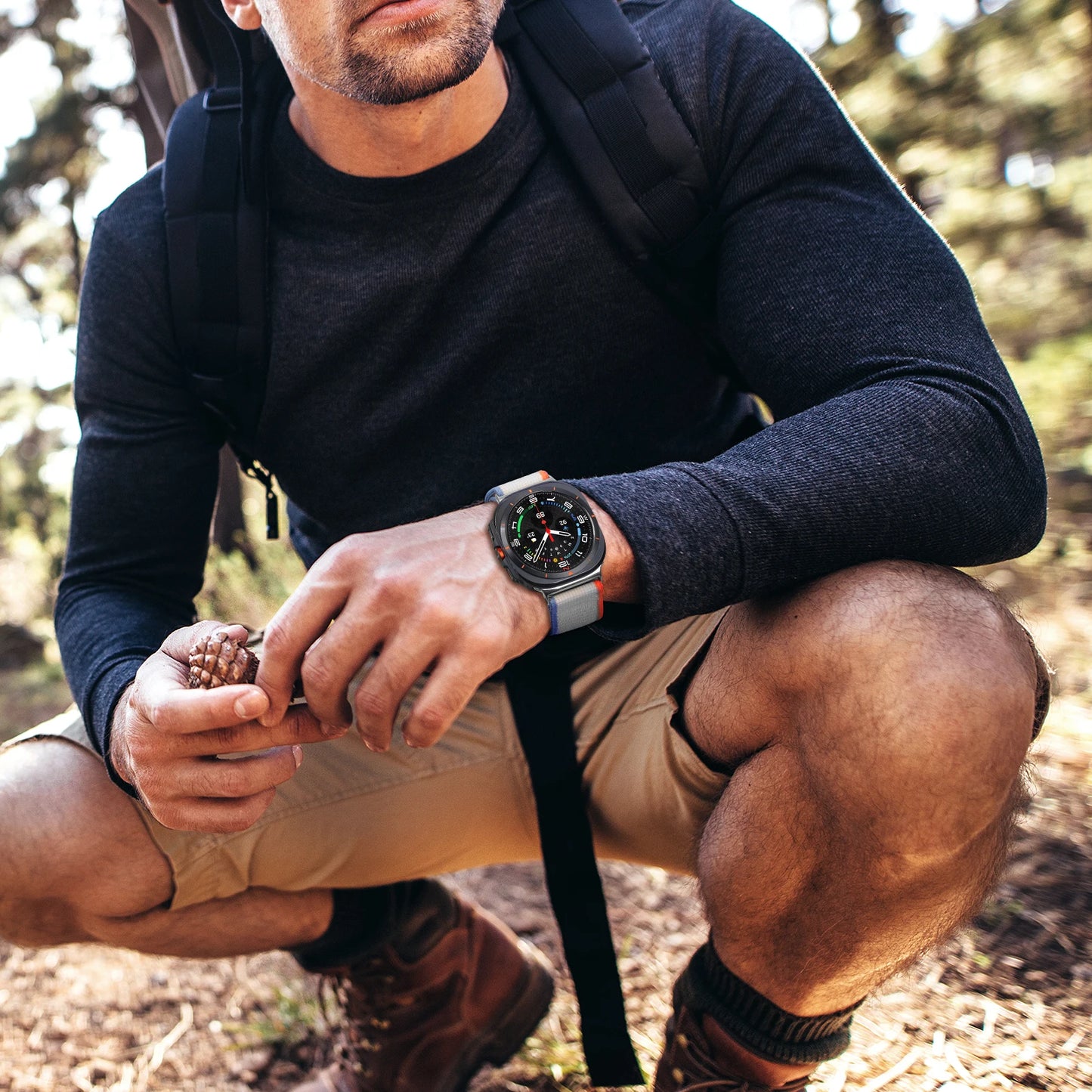 Breathable Nylon Trail Loop Band for Galaxy Watch 8 & Classic