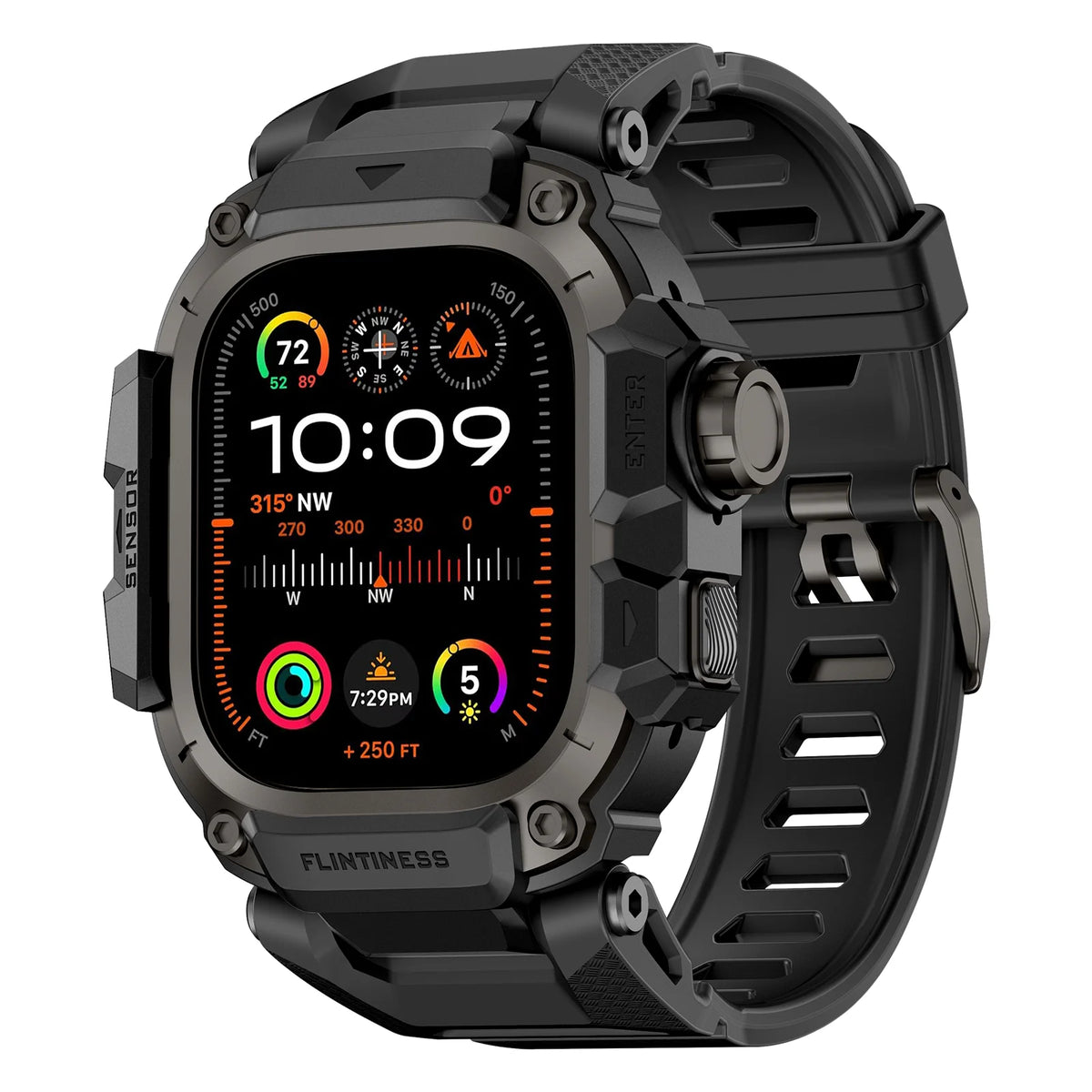 Rugged 2-in-1 Apple Watch Band & Case for Ultra 49mm
