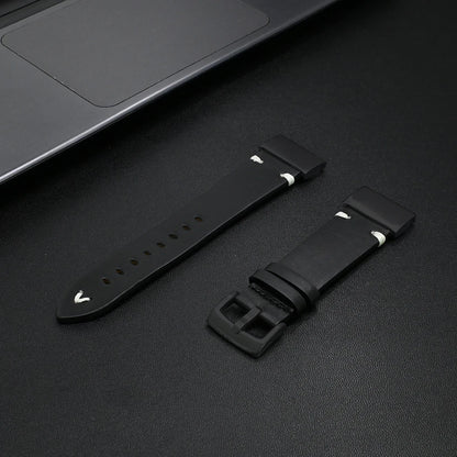 Leather Band for Garmin Watch Fenix 8 51mm & 7X Pro | Soft 22mm & 26mm Strap