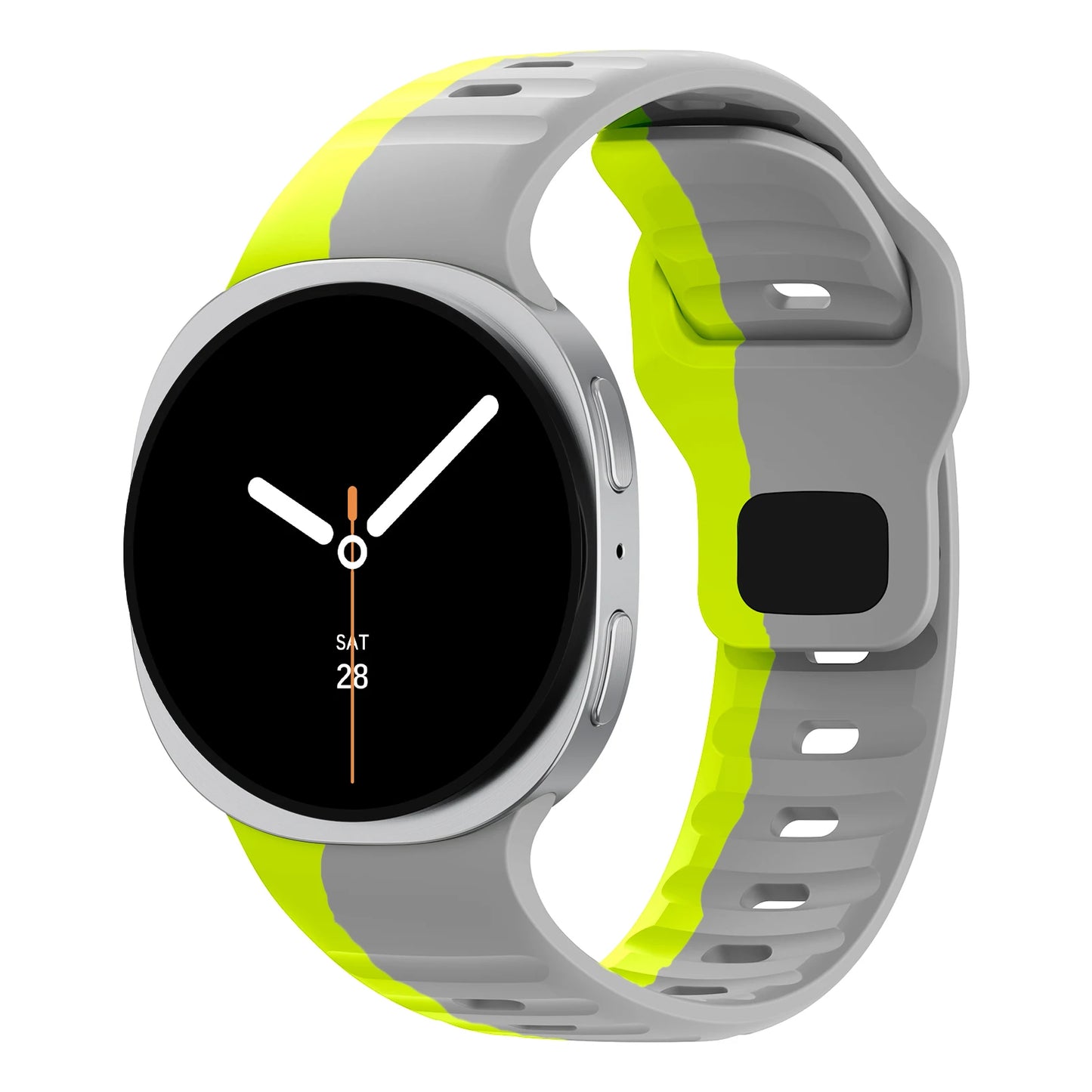 Rugged Silicone Sport Band for Samsung Galaxy Watch (40–47mm) featuring durable silicone and vibrant colors.