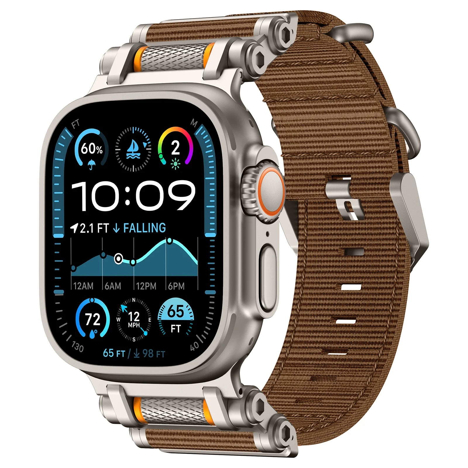 James Rugged Nylon Band for Apple Watch Ultra 3 & Series 11-SE 3 featuring military-inspired design and durability.