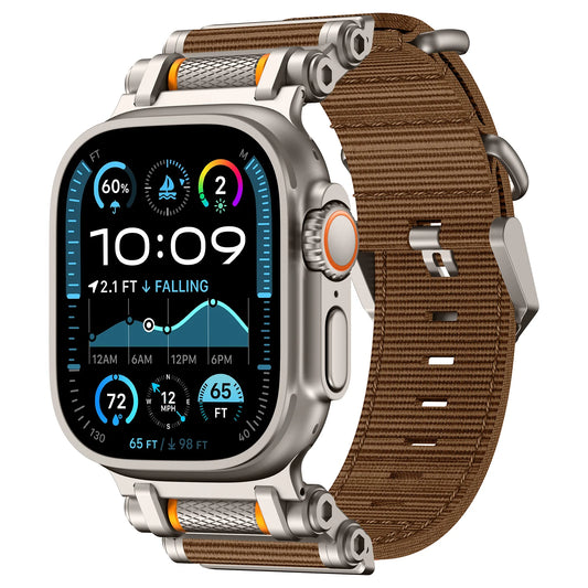 James Rugged Nylon Band for Apple Watch Ultra 3 & Series 11-SE 3 featuring military-inspired design and durability.