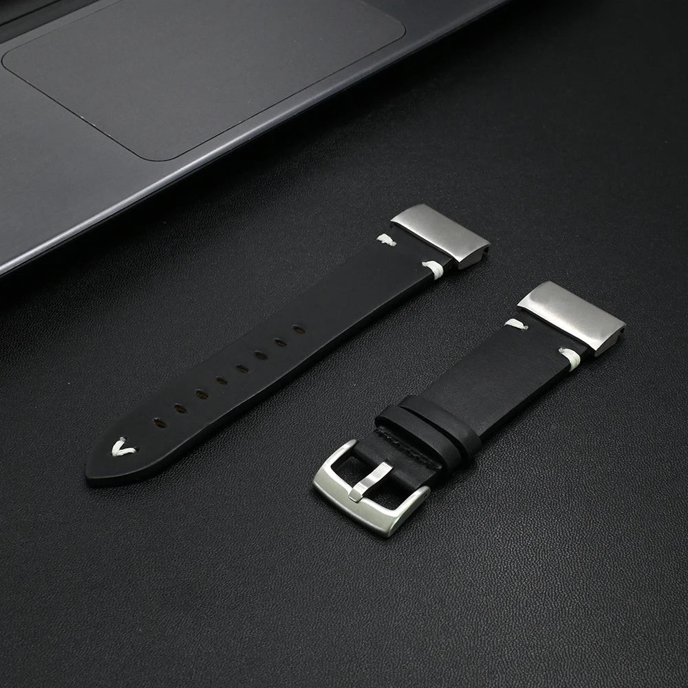 Leather Band for Garmin Watch Fenix 8 51mm & 7X Pro | Soft 22mm & 26mm Strap