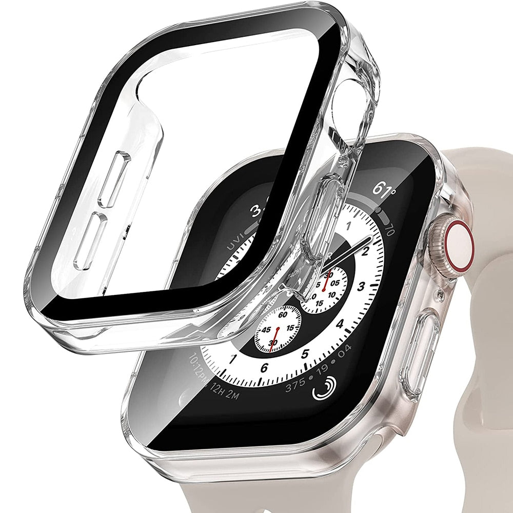 Estuche súper elegante con vidrio para Apple Watch 