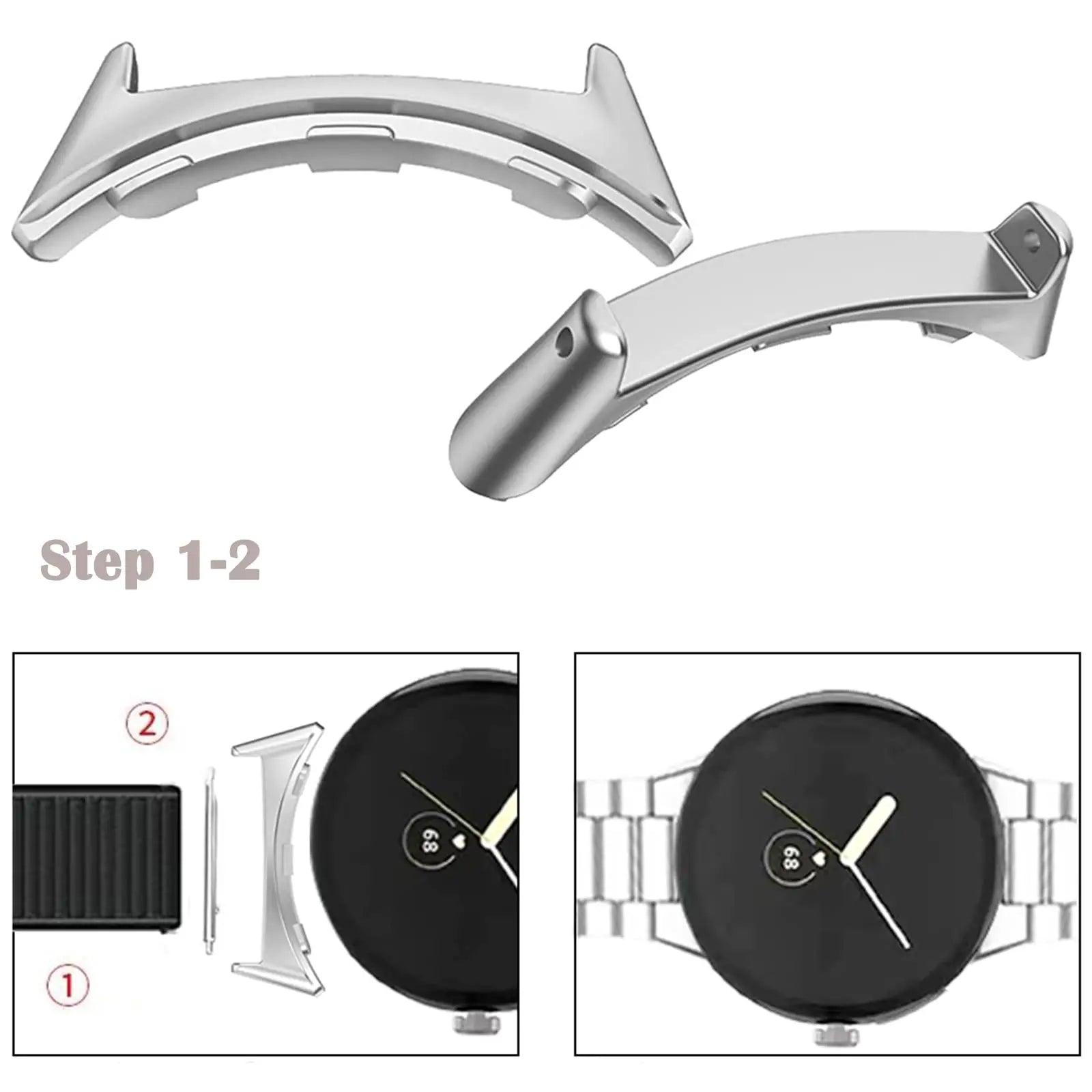 20mm Metal Connectors For Google Pixel Watch Band