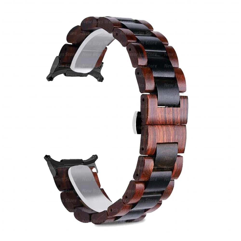 Wooden Band for Samsung Galaxy Watch 8 & Ultra 47mm crafted from solid wood for a natural look and comfortable fit.