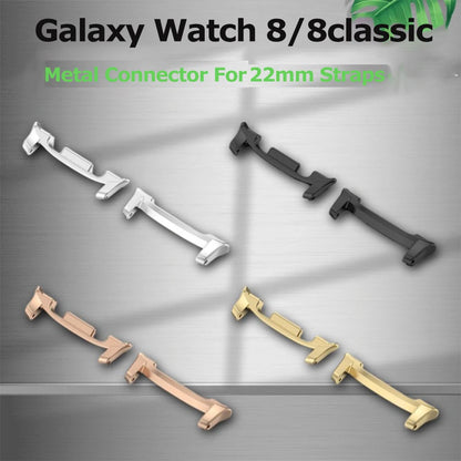 Connector Adapter for Samsung Galaxy Watch 8 & 8 Classic – Zinc Alloy 22mm Strap Adapter (1 Pair)