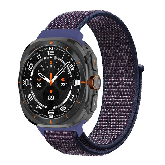 Nylon Sports Bands for Samsung Watch Ultra featuring robust Velcro closure and stretchable, breathable fabric.