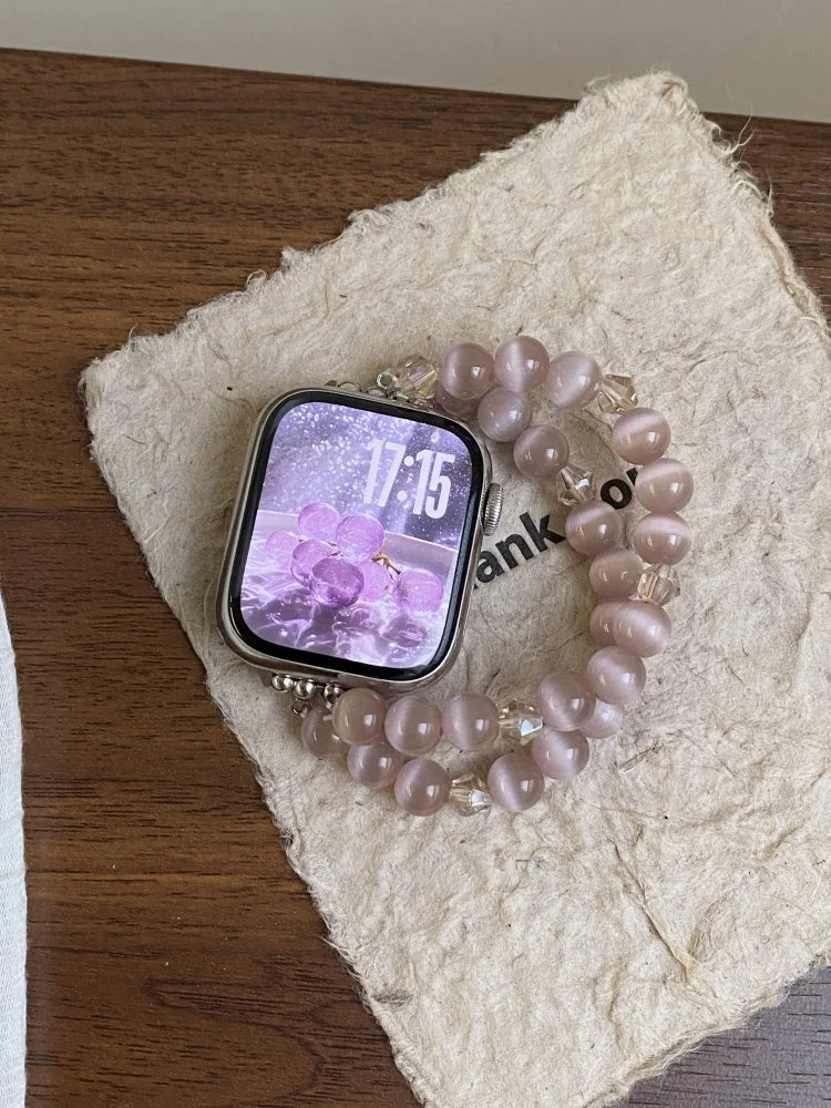 Opal Crystal Beaded Bracelet Band for Apple Watch Women