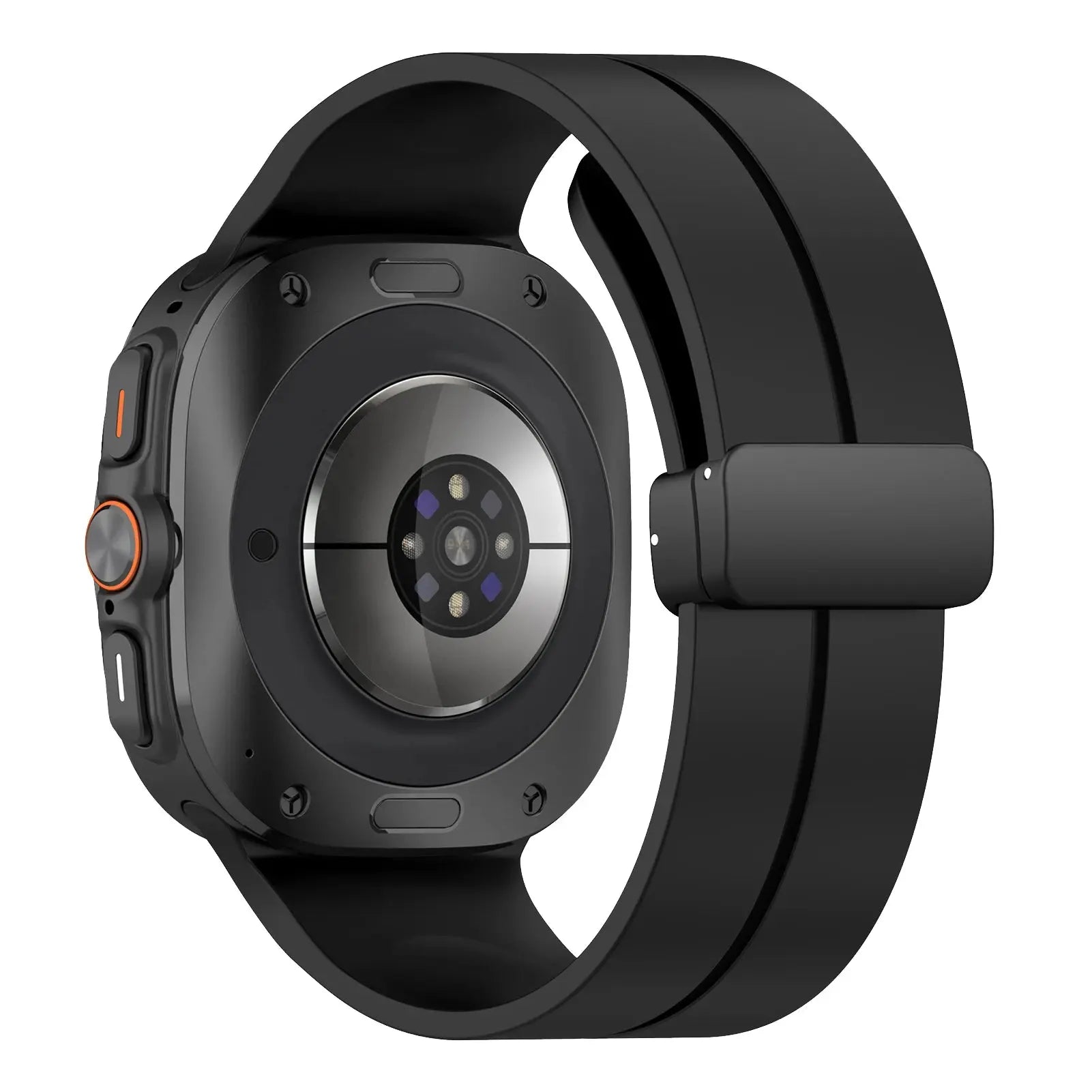 Magnetic silicone loop band for Samsung Galaxy Watch Ultra 2 with magnetic folding buckle