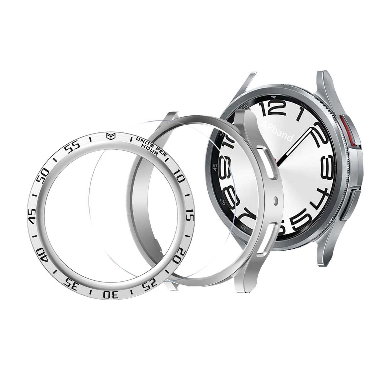 3pcs of Case + Glass + Metal Bezel for Samsung Galaxy Watch