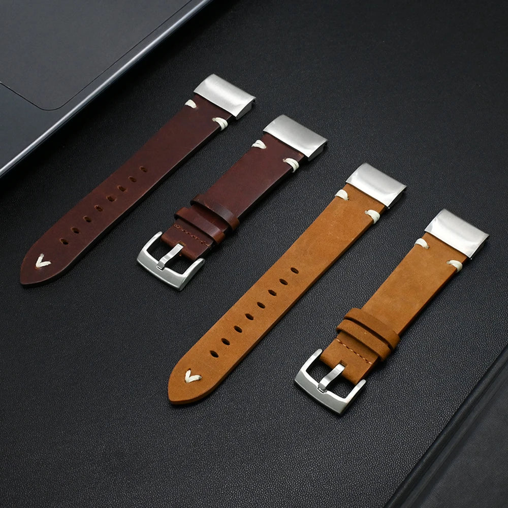 Leather Band for Garmin Watch Fenix 8 51mm & 7X Pro | Soft 22mm & 26mm Strap