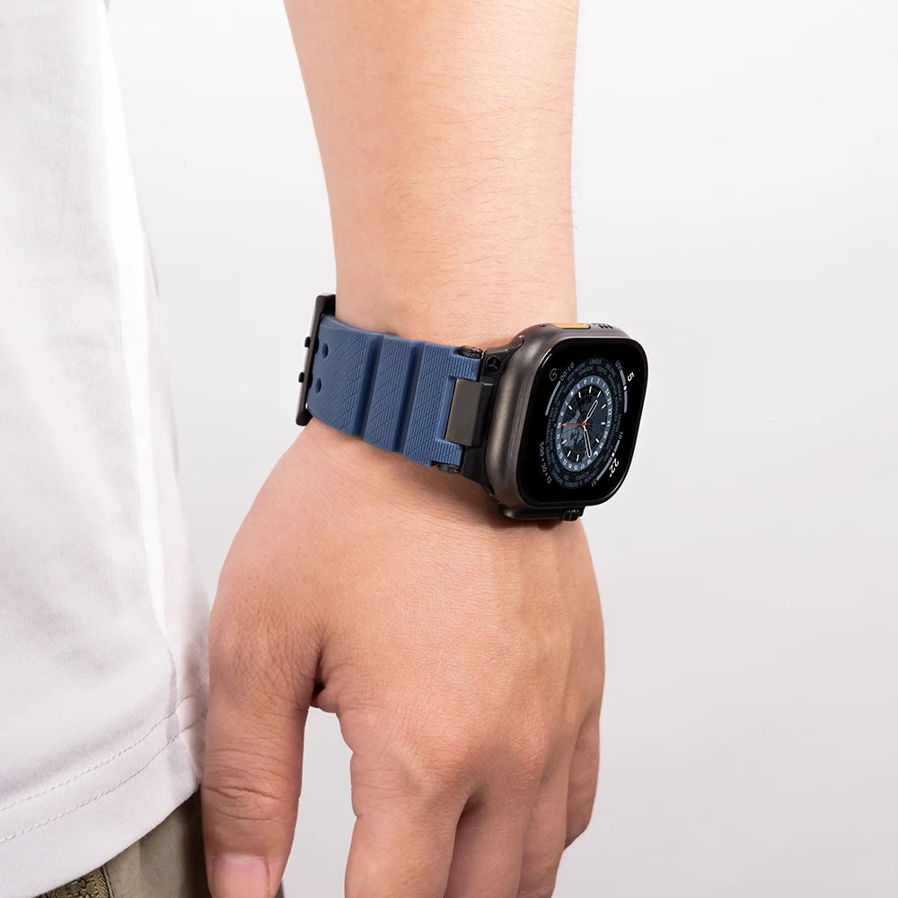 Rubber Sports Bracelet for Apple Watch Ultra 3 / Series 11 / 10 / 9 / 8 / SE.