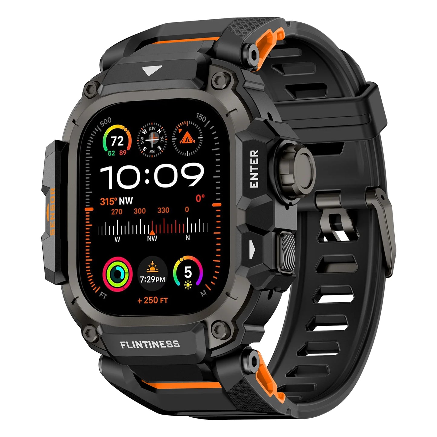 Rugged 2-in-1 Apple Watch Band & Case for Ultra 49mm