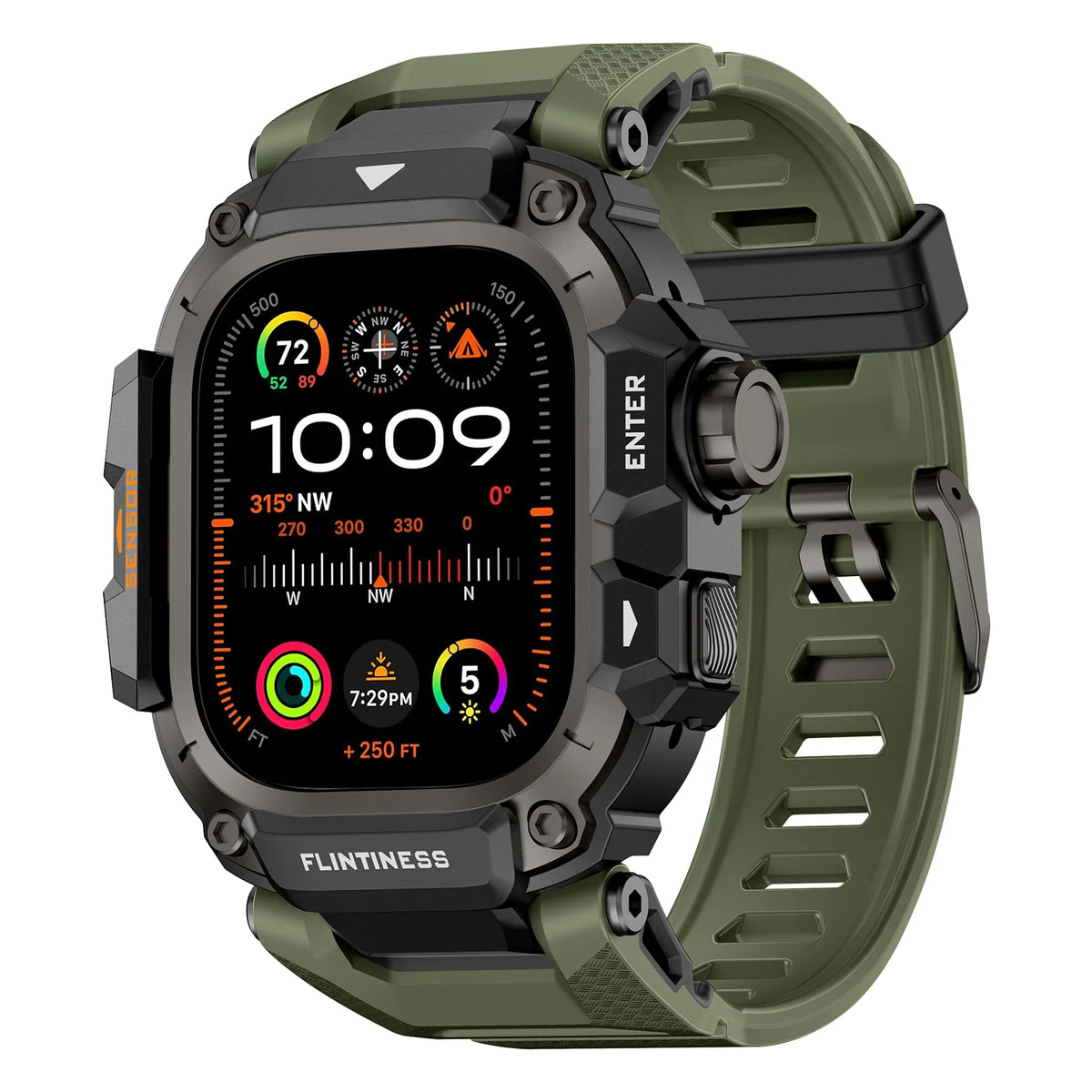 Rugged 2-in-1 Apple Watch Band & Case for Ultra 49mm