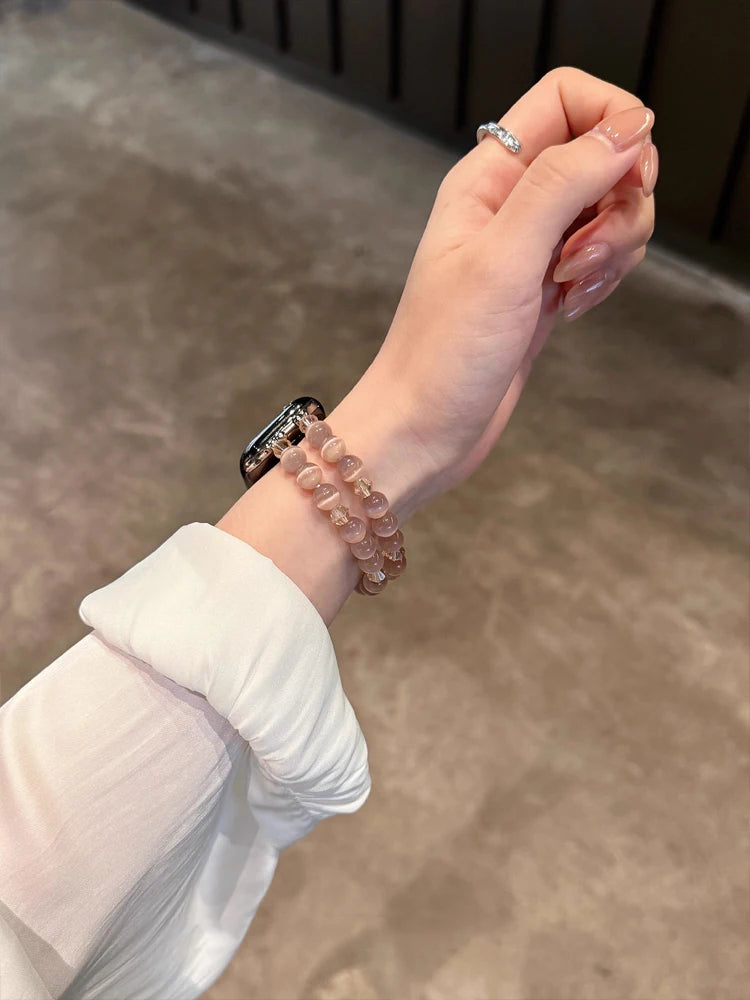 Opal Crystal Beaded Bracelet Band for Apple Watch Women
