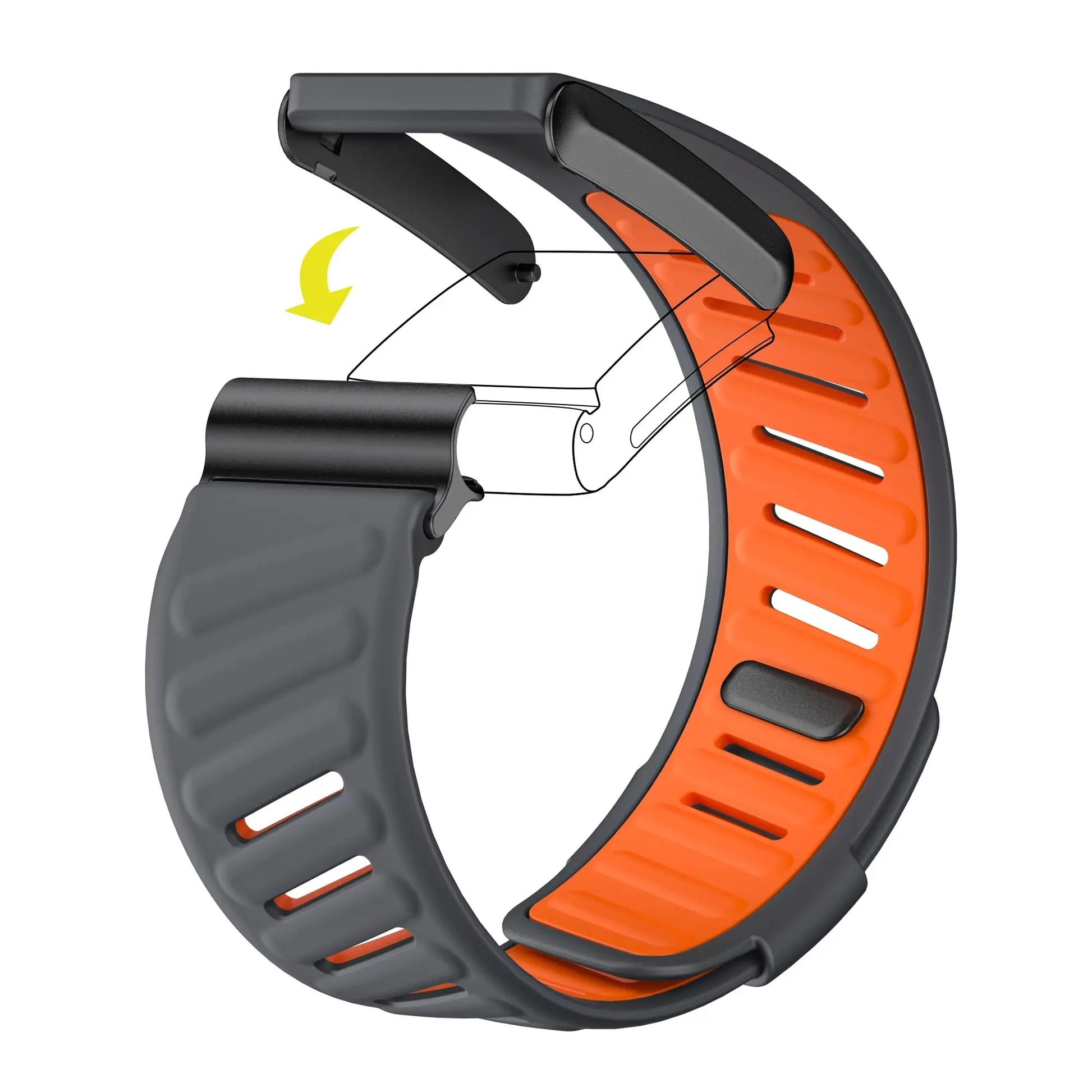 Silicon Sports Straps for Whoop 4.0 and 3.0, durable and breathable silicone band design with adjustable clasp.