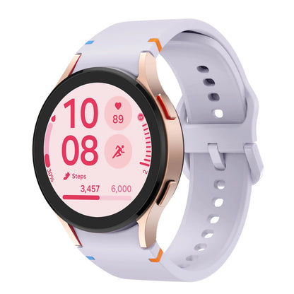 Sporty Silicon Bands for Samsung Galaxy Watch in pastel purple, perfect for workouts and daily comfort.