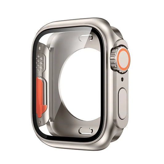 Ultra Convertible Case for Apple Watch with durable PC material and built-in screen protector.