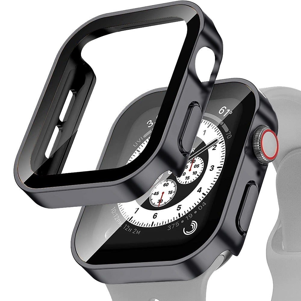 Estuche súper elegante con vidrio para Apple Watch 