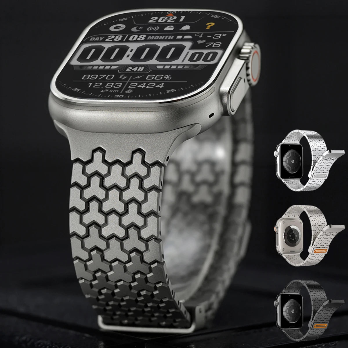 Magnetic Stainless Steel Apple Watch Band Bracelet