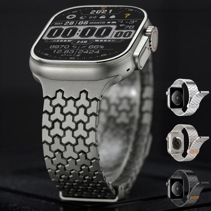 Magnetic Stainless Steel Apple Watch Band Bracelet