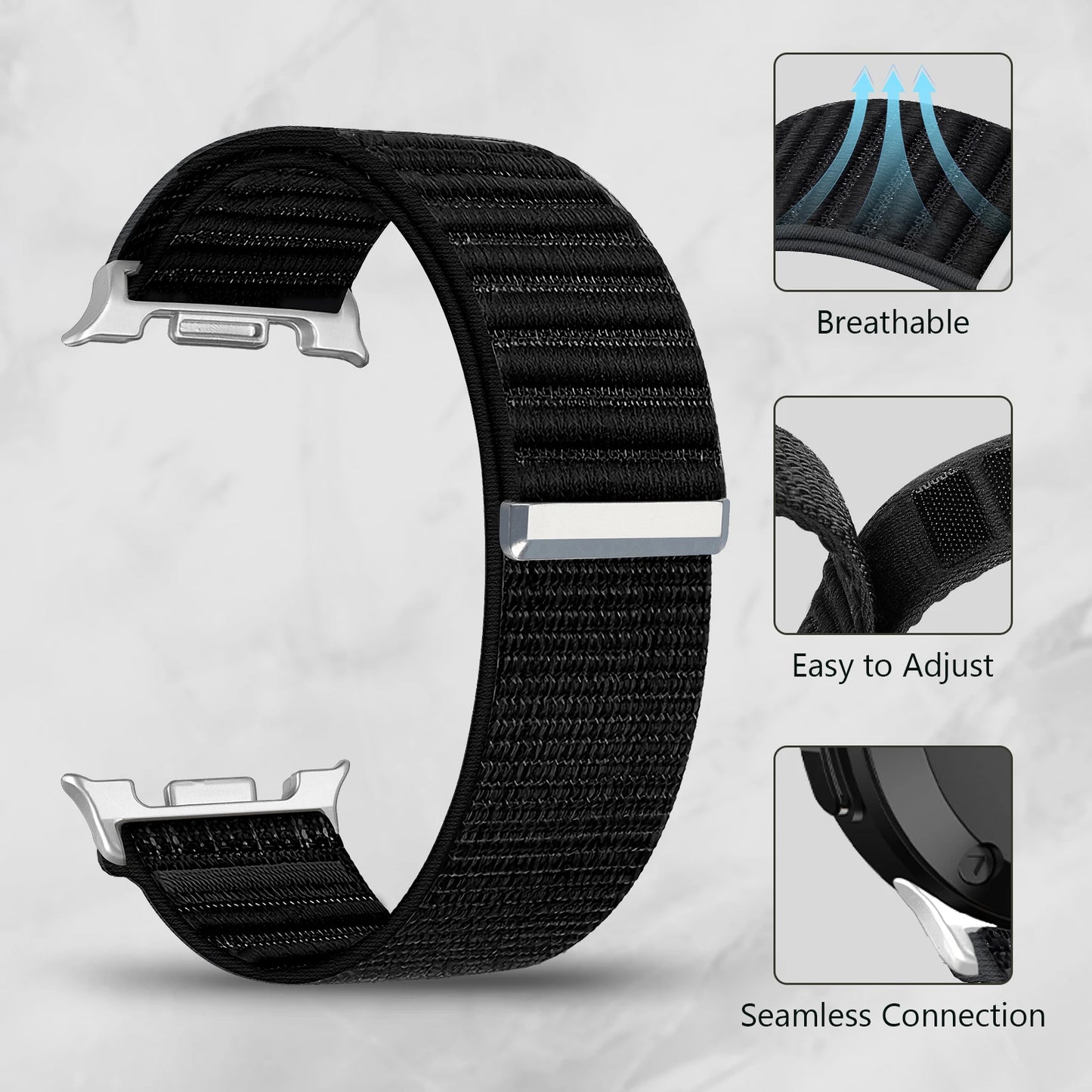 Nylon Fabric Sport Band for Galaxy Watch 8 & Classic 46mm