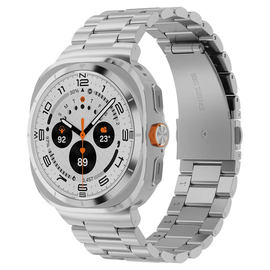Classic Metal Bracelet for Samsung Watch Ultra on premium stainless steel watch.