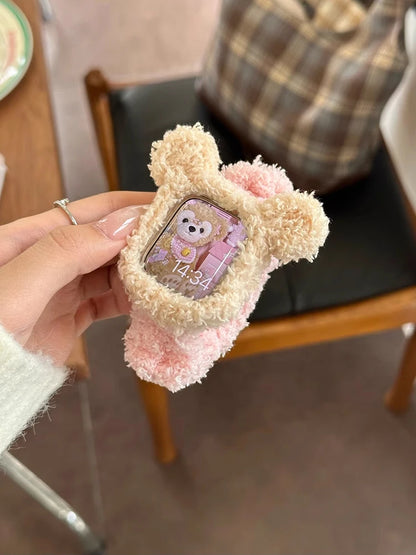 Korea Cute Plush Apple Watch Band + Case for Women