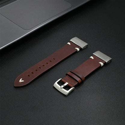 Leather Band for Garmin Watch Fenix 8 51mm & 7X Pro | Soft 22mm & 26mm Strap
