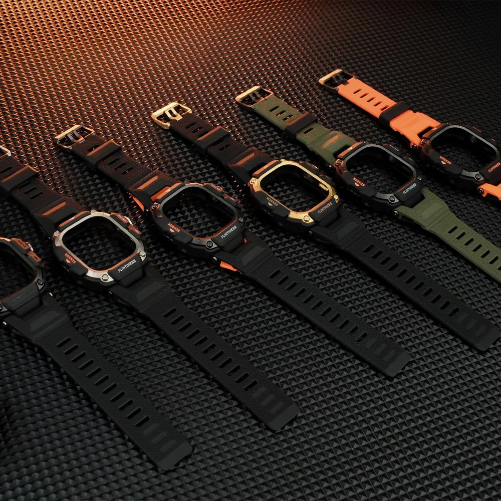 Rugged 2-in-1 Apple Watch Band & Case for Ultra 49mm