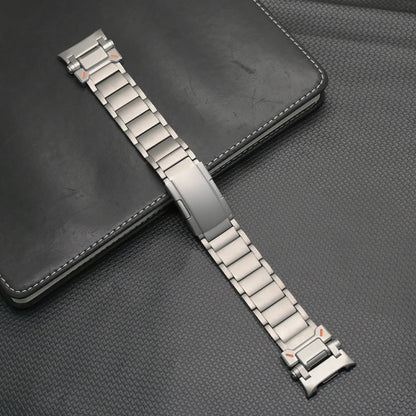 No Gaps Titanium Band for Samsung Galaxy Watch Ultra 47mm on a sleek black surface.