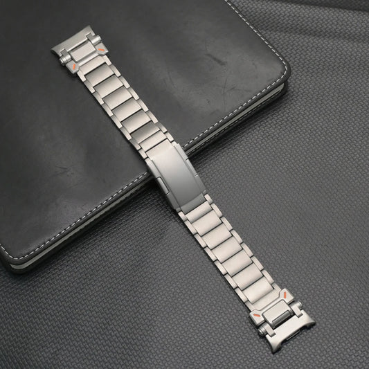 No Gaps Titanium Band for Samsung Galaxy Watch Ultra 47mm on a sleek black surface.