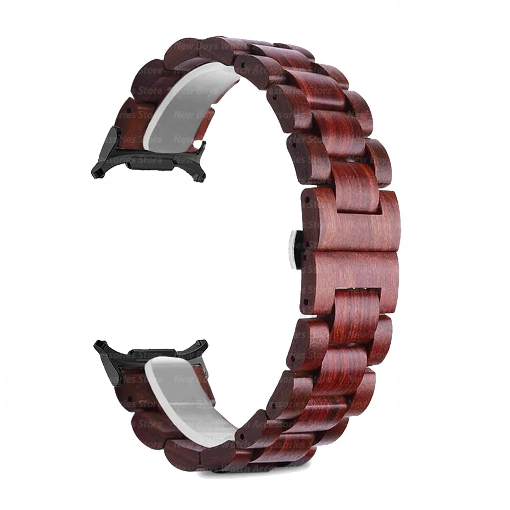 Wooden Band for Samsung Galaxy Watch 8 & Ultra 47mm, natural wood design, comfortable fit, seamless connection.