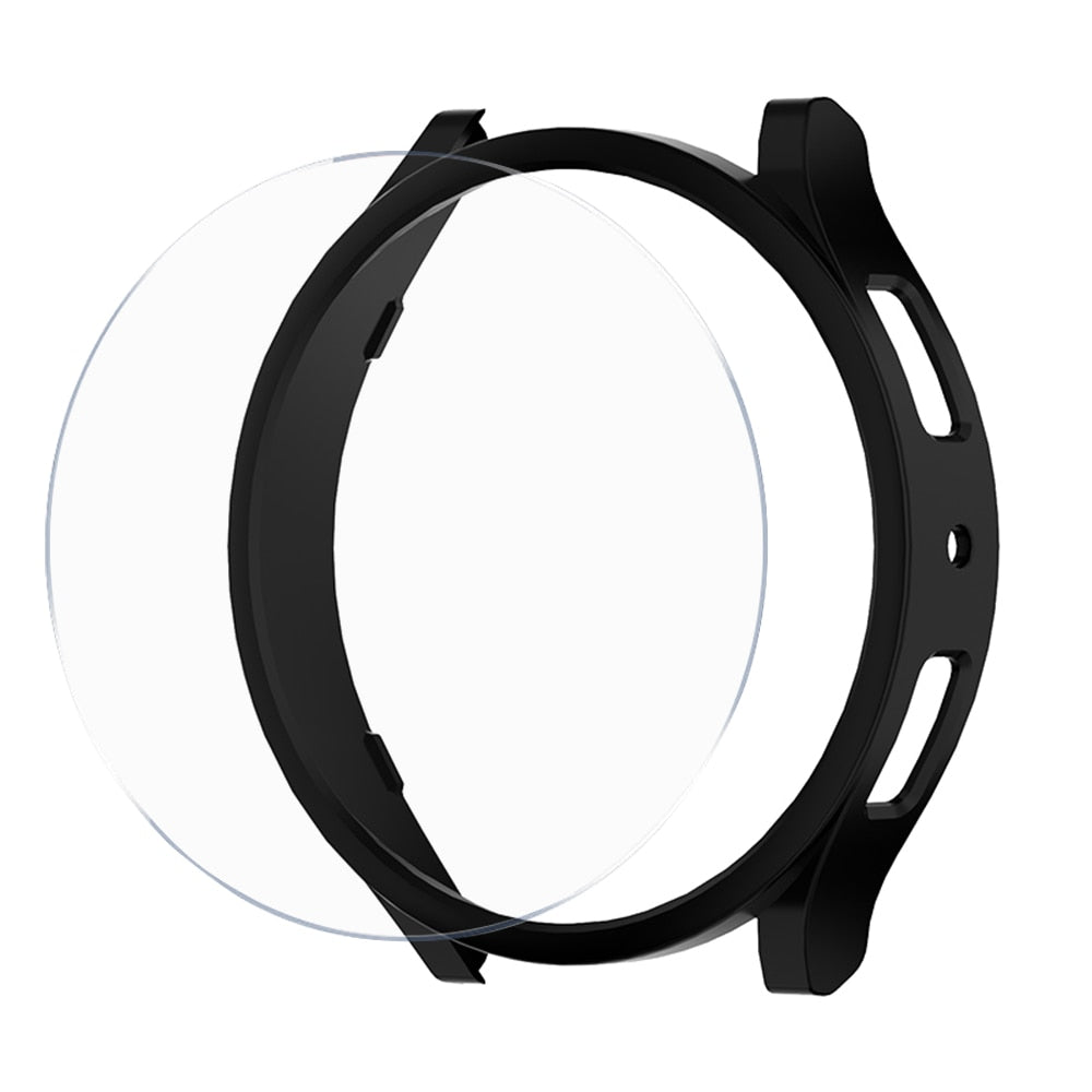 Boîtier PC + verre pour Samsung Galaxy Watch 6/Classic/40mm/43mm/44mm/47mm