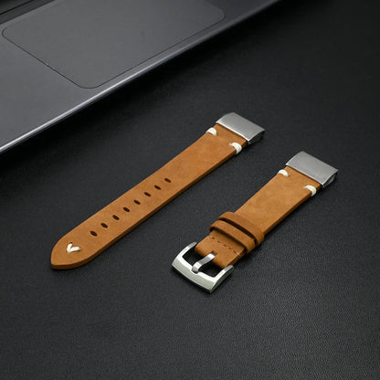 Leather Band for Garmin Watch Fenix 8 51mm & 7X Pro | Soft 22mm & 26mm Strap