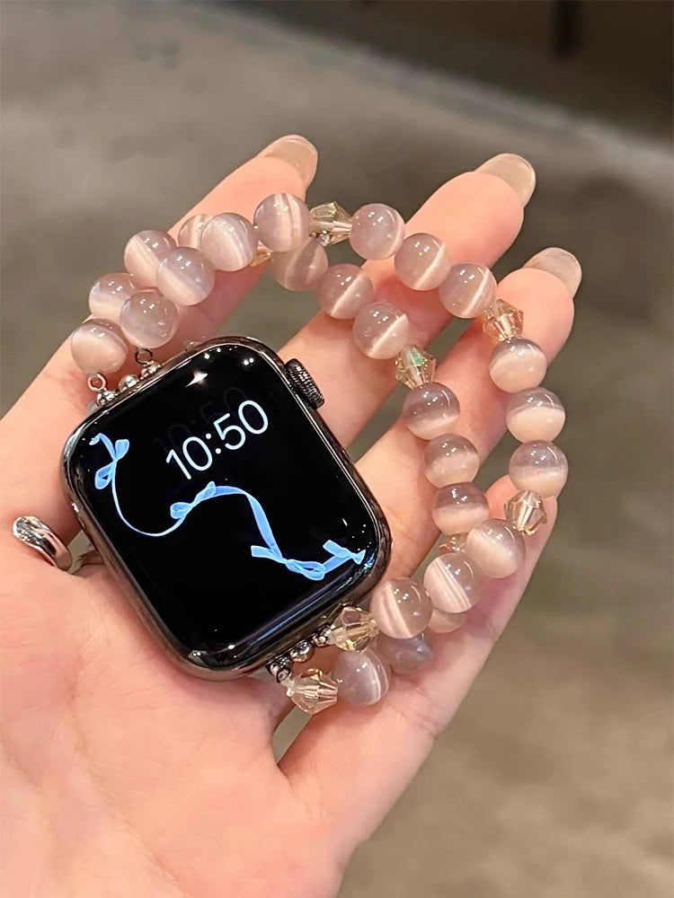 Opal Crystal Beaded Bracelet Band for Apple Watch Women